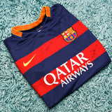 Barcelona Home Signed Jersey 2015/16 (Age 13-14 Youth)