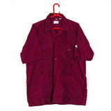 Guayabera Burgundy Shirt - 70's Vintage (XL)