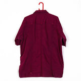 Guayabera Burgundy Shirt - 70's Vintage (XL)