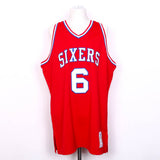 Philadelphia 76ers Rare Mitchell & Ness Hardwood Classics - No. 6 Erving (XL)