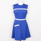 Pop Boutique 60's Style Circle Pocket Dress (Blue)