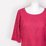 Pop Boutique 60's Style Marigold Lace Dress (Red)