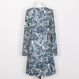 Pop Boutique 60's Paisley Patterned Jersey Dress (Blue)