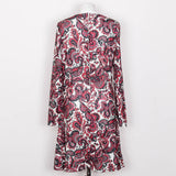 Pop Boutique 60's Paisley Patterned Jersey Dress (Red)