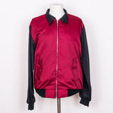 Relco London Harrington Two Tone Jacket - Wine/Black