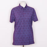 Relco London Printed Polo Shirt - Burgundy
