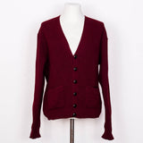 Relco London Waffle Knit Cardigan - Wine