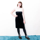 Giupure Lace Bodice/Velvet Dress - 60's Vintage (Size 8)