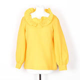 Ruffle Neck Trevira Blouse - 70's Vintage (Size 10)