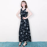 Japanese Print Dress - 70's Vintage (Size 8)