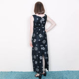 Japanese Print Dress - 70's Vintage (Size 8)