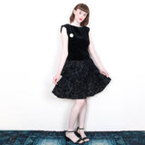 Velvet Cocktail Dress - 80's Vintage (Size 8)